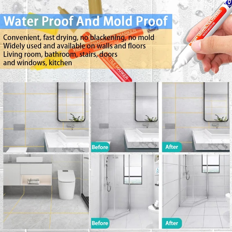 1-2 Pcs Waterproof White Marke - đánh giá và giá Tile Grout Repair